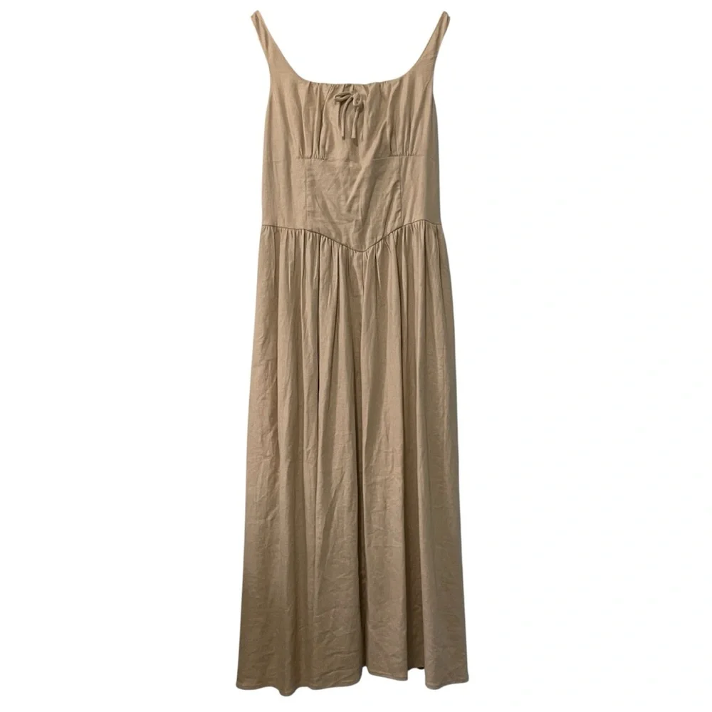 house of harlow brown linen dress House Of Harlow 1960 Dresses | House Of Harlow 1960 Beige Linen Blend Maxi Dress Nwt Size M | Color: Tan | Size: M